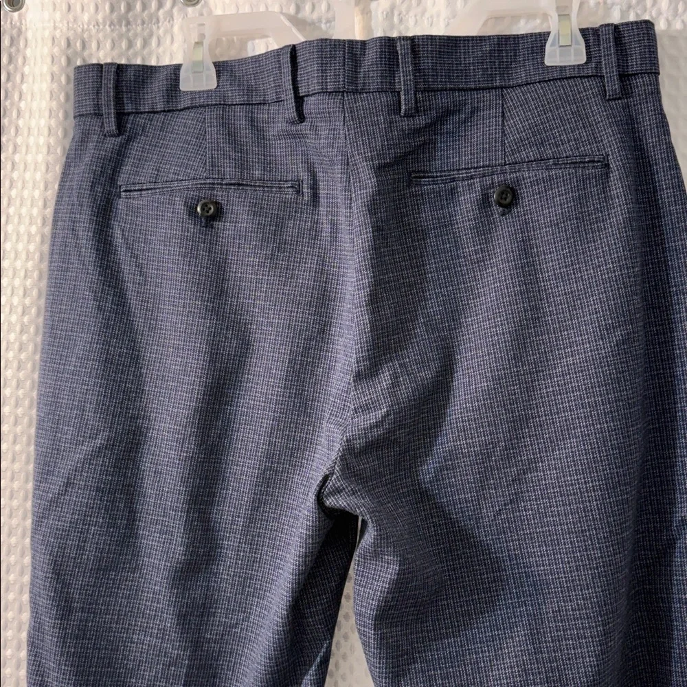 Banana Republic Slim Tapered Blue Plaid Men’s Pants Size 34/32